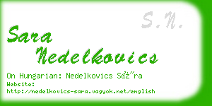 sara nedelkovics business card